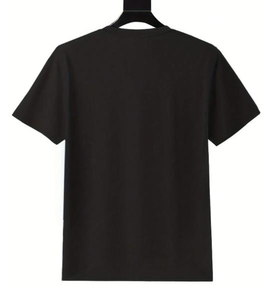 Minimalist Style Casual Cotton Short Sleeve Letter Print "Stay Sober" T-Shirt for Men Black Fabric Menswear