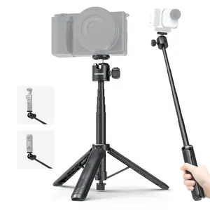 NEEWER DT001 Extendable Selfie Stick Tripod, Metal Portable Stand Handle Grip Compatible with Canon G7X Mark III Sony ZV-1 RX100 VII A6400 A6600 Nikon Camera Webcam for Vlogging, Insta 360