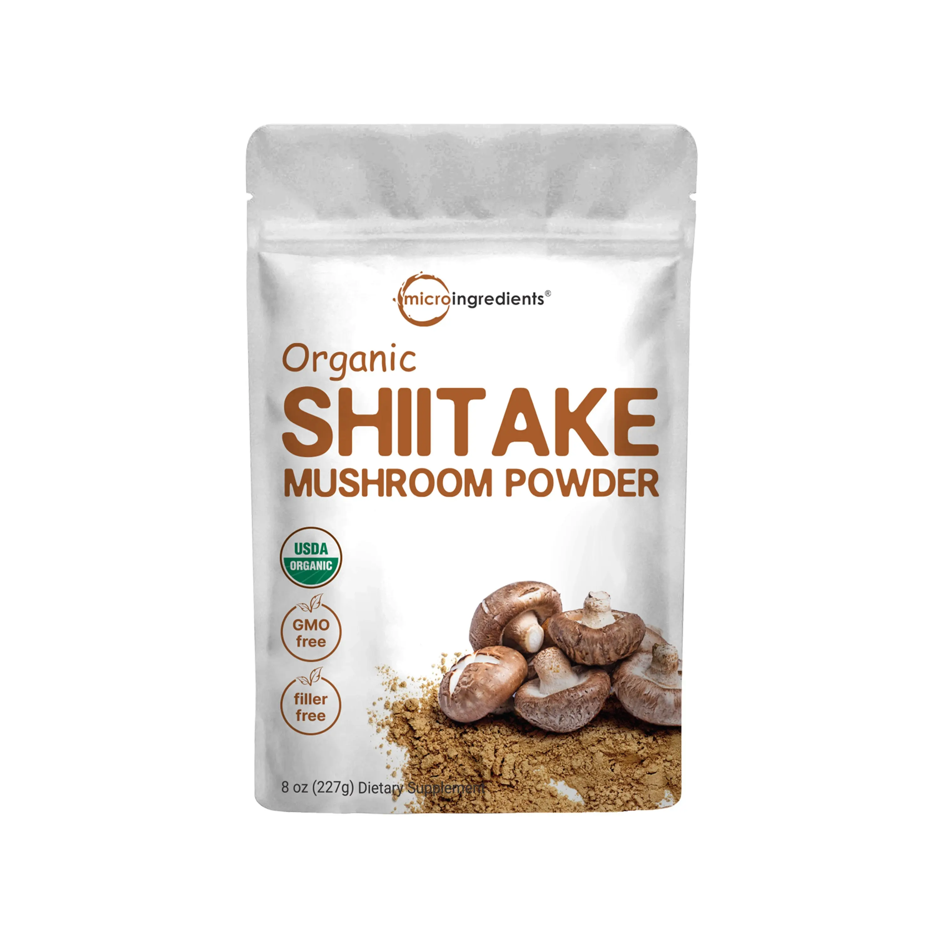 Micro Ingredients Organic Shiitake Mushroom Powder, 8oz Micro Ingredients Organic Shiitake Mushroom Powder, 8oz