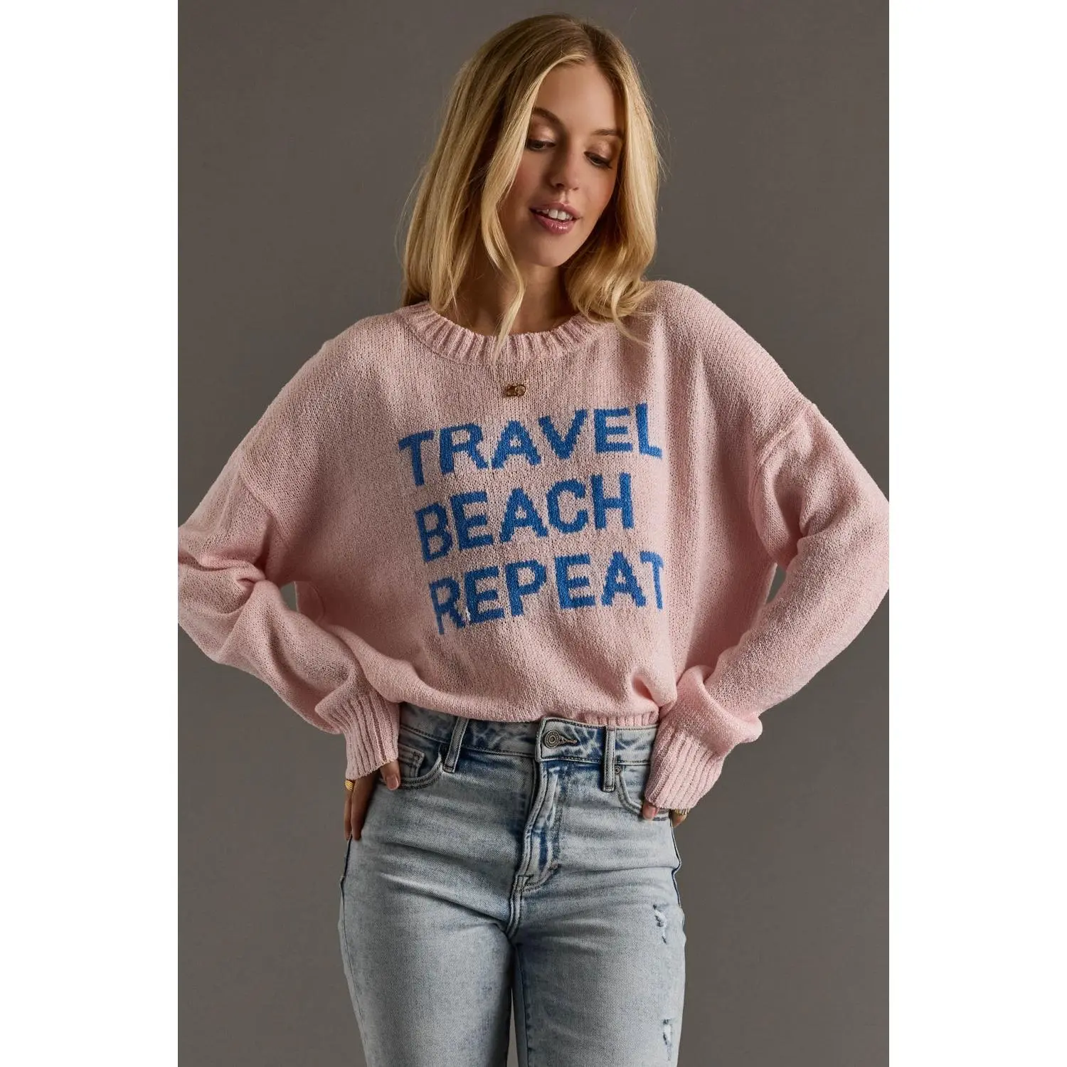Travel Beach Repeat Lightweight Sweater