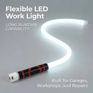 Bendable LED Flashlight Stick, 27" Flexible LED Work Light, High Lumen Magnetic Inspection Light, Rechargeable 7-Hour Runtime, Hands-Free Repair Light