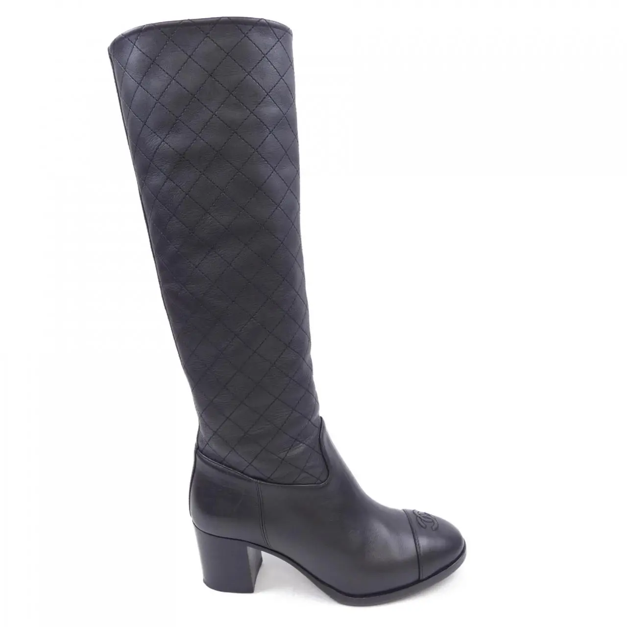 Pre-owned CHANEL Calfskin Small Leather Goods G39248X56605 Long Boots