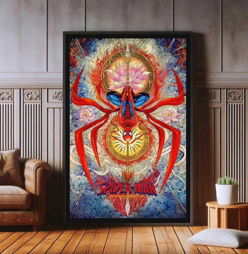 [ No Frame ] Tom Holland 2026 Spider-Man Brand New Day Movie Poster, High Quality Canvas Print, 2026 Popular Film Poster Prints for Wall Aesthetic Decor monique