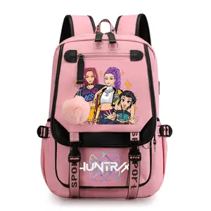 2026 New Kpop Witch Hunters Anime Cartoon School Bag Large Capacity Backpack
