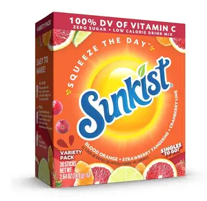 Sunkist Soda Variety Pack, Singles To Go VIT C (30 Total Sticks)