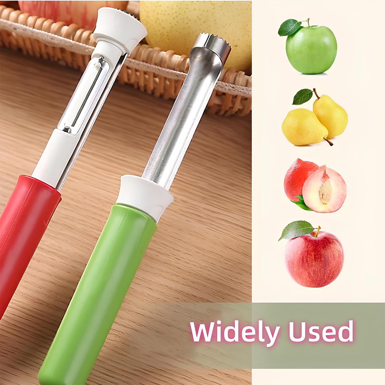 MY HEART FLY 2 in 1 Apple Corer and Peeler Tool, Fruit Vegetable Corer and Peeler Tool, Stainless Steel Apple Peeler Apple Corer Remover Tool Multi-function Corer Tool for Vegetable Fruit Kitchen Gadget MY HEART FLY 2 in 1 Apple Corer and Peeler Tool, Fruit Vegetable Corer and Peeler Tool, Stainless Steel Apple Peeler Apple Corer Remover Tool Multi-function Corer Tool for Vegetable Fruit Kitchen Gadget