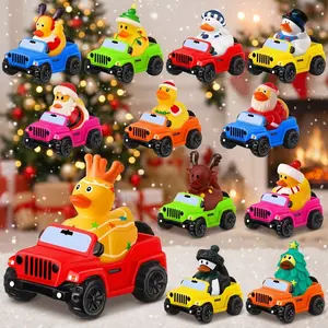 Christmas Rubber Ducks for Jeeps 24 Pcs Off-Road Vehicles 12 Ducks with 12 Cars Bath Toy Party Favors Gifts for Jeep Enthusiasts