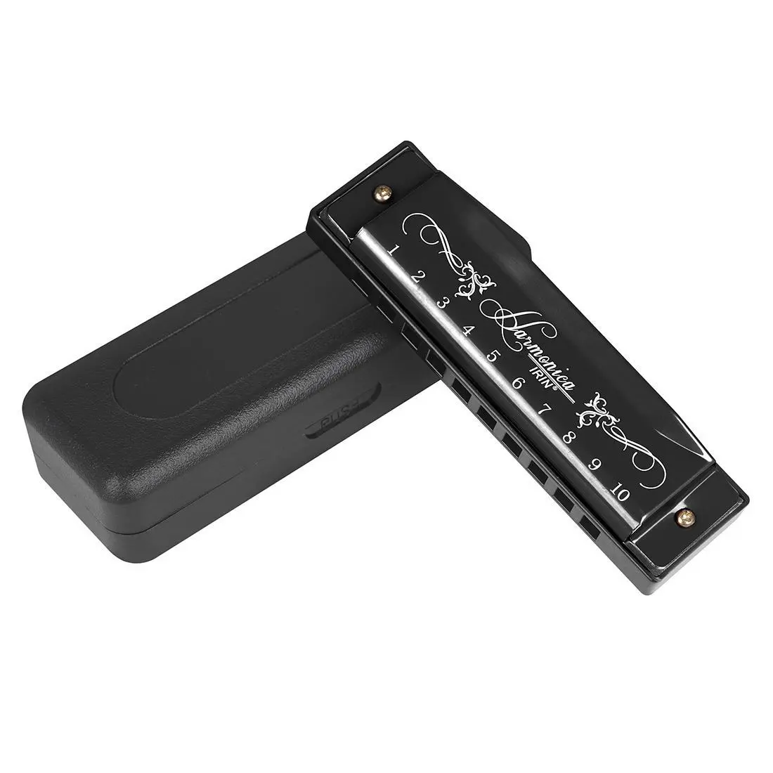 Top Tone 10 Hole 20 Tone C Key Durable Harmonica with Case, Beginner & Professional Musical Instrument for Easy Learning