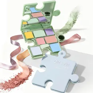 OR-AR Original Artist Puzzle-shaped Eyeshadow Matte Surface 4 Styles Colors Palette Flexible Matching Daily Glam Eye Makeup