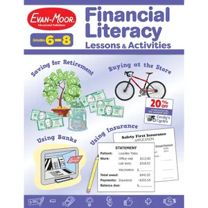 Financial Literacy Lessons & Activities for Grade 6 – Teacher Resource Book with Reproducible Worksheets, Money Math Games, Homeschool & Classroom Learning Activities - Paperback