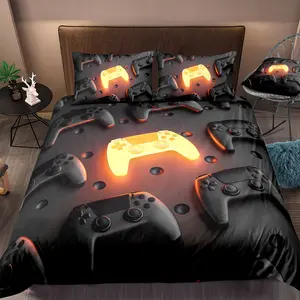 Game Machine Print Bedding Set, Ultrafine Fiber Sheet Set Includes Pillowcases, Washable, Suitable for Teen Girls Bedroom Decor, Bed Sheet Sets