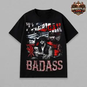 The Undertaker “American Badass” T-Shirt WWE Vintage Biker Graphic Tee, Deadman Wrestling Shirt, Retro Streetwear Fan Gift