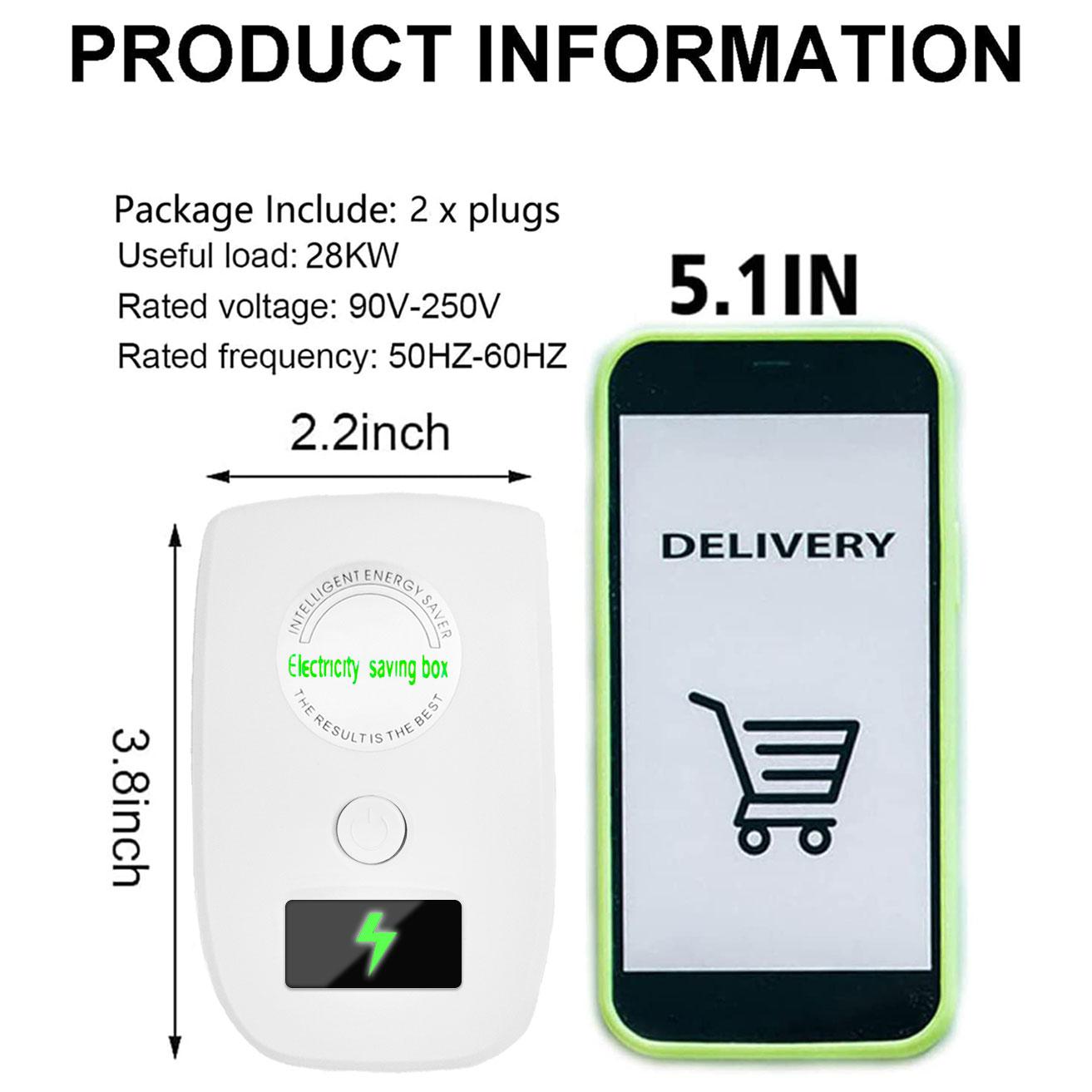Electrical Current Management Device Advanced Power Factor Optimizer for Electronics Surge Suppression Box for Home Office US Plug Universal Compatibility