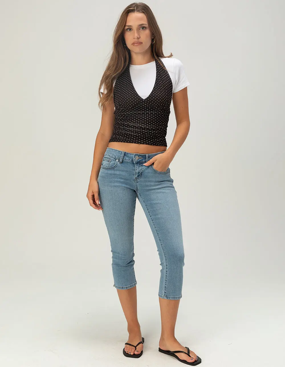 RSQ Womens Low Rise Capri Jeans