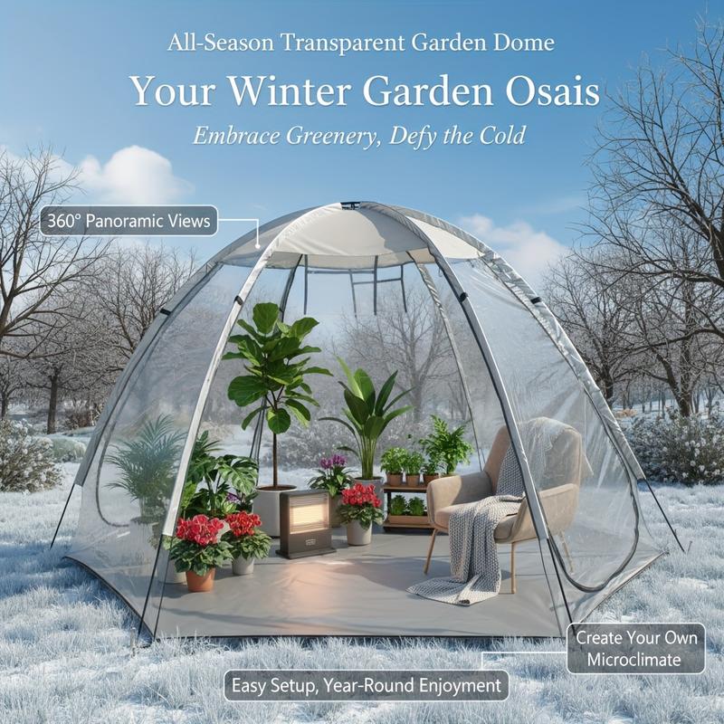 Large Pop-Up Bubble Tent with Screen Room | Plant Protection Cultivation Tents, Sports Tents for Cold Weather, Outdoor Clean Camping Tents, Suitable for Plant Cultivation, for cold Protection, Event Viewing, Hiking, Fishing, Camping, Sealed Floors