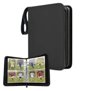 50 Sheets Trading Card Binder with Zipper – Compact PU Leather Album, Secure Top-Loading Pages for Trading, Sports & TCG Cards
