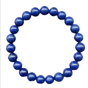 DB- Blue Lapis Lazuli Stone Beaded 8mm Friendship Bracelets Gemstone Stretch Healing Bracelet for Men Women, Boho Style Perfect Gift for Daily Wear & Valentine's Day-DB