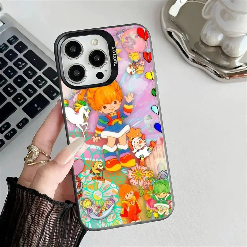 Cute Rainbow Brite Plating TPU Smartphone Case - Shockproof Cellphone Cover & Casing, Protective Accessory for iPhone 17,16,15,14,13,12,11 Pro Max Plus