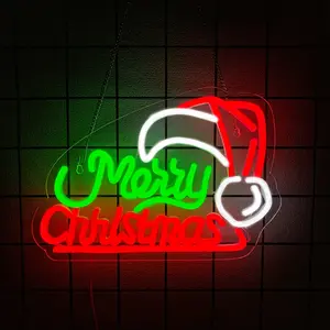 1 Pcs Merry Christmas Neon Signs, Merry Christmas LED Light Sign For Holiday Party Home Bar Decoration,Christmases Neon Lights For Wall Decor Festival Celebration, USB Powered Easy to Hanging
