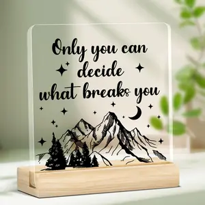 ACOTAR Inspired Acrylic Decorative Plaque, Creative Desktop Ornament, Motivational Desk Sign for Women and Men, Home Office Decor, Gift for Book Lovers, Moon Sign Home Decor