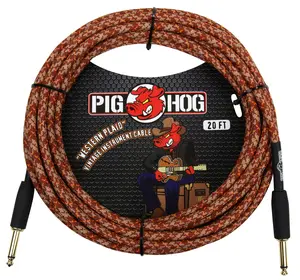 Pig Hog "Western Plaid" Instrument Cable, 20ft