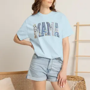 MAMA floral faux patchwork T-shirt | Mama graphic tee