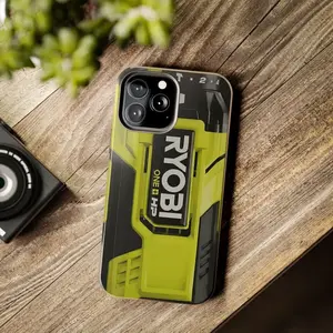 RYOBI compatible tough style phone case with an industrial-inspired aesthetic and impact-resistant protection for daily wear. Compatible with iPhone