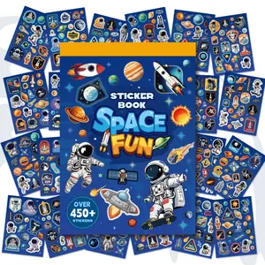 Space Galaxy Sticker Pack Of 450+ Unique Stickers, Cosmic Astronaut & Planet Decals For Aesthetic Journaling, DIY Crafts, Decoration, Water Bottles, Laptops, Perfect Gift For School Office Space Enthusiasts, Cosmic Themes