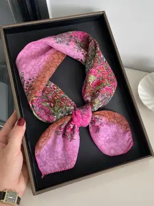 Women's Fashion Scarf for Spring and Summer, Floral Print Design for Everyday, Versatile Headscarf or Hairband Ideal for Valentine's Day