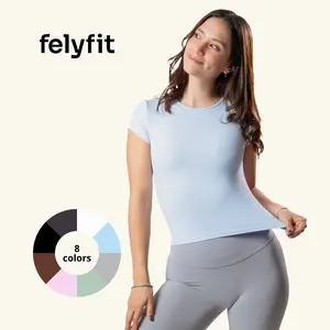 Soft Skin T-Shirt - SS001 - Fitted Gym Top Buttery Soft - Felyfit