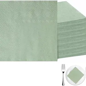 100 Sheets Luxury Sage Napkins, Soft & Durable High-Quality Paper, Elegant Table Decor for Weddings, Birthday Parties, Graduation Events, Party Supplies