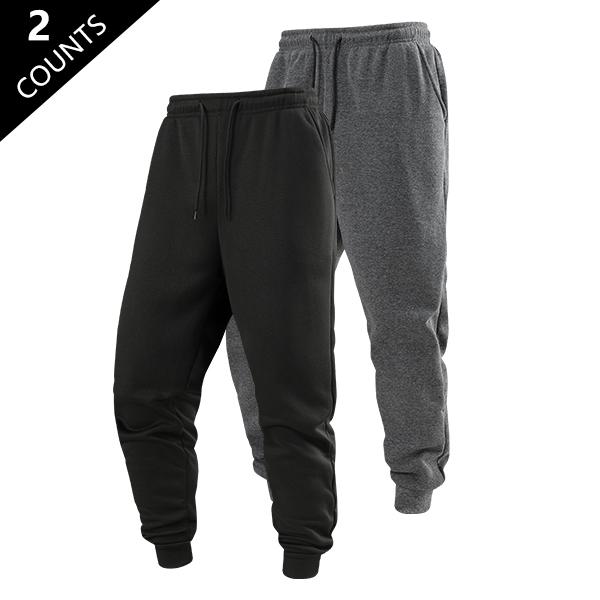Men's casual long pants for spring, autumn, and winter, classic versatile jogging sports pants with an elastic waistband and ribbed cuffs, ideal for daily and outdoor activities, unisex athletic pants - machine washable, suitable for home, travel, busines