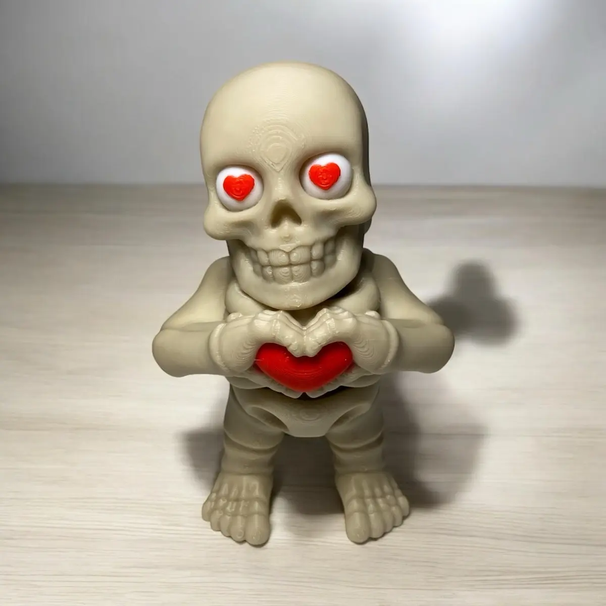 Valentines Skeleton Articulated Toy 3D Printed 4” Tall with Moving Sections