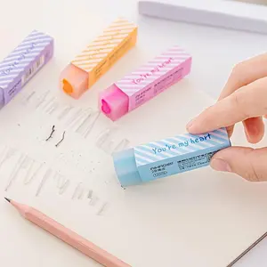 1-4pcs Colorful Star & Heart Shaped Pencil Erasers, Perfect for School & Office Accessories, Fun and Functional Desk Supplies