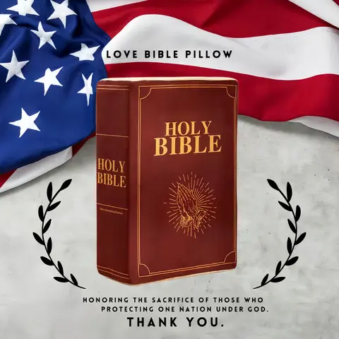 1pcs Bible Love Pillow, Holy Bible, Corinthians Chapter 13, Gift for Dad Mom, Christmas Eve New Year, Creative Decorative Cushion, Soft Cushion, Home Decor