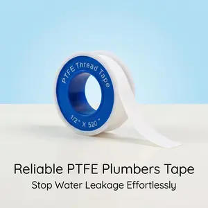 1/2 Inch x 520 Inch PTFE Plumbers Tape 3.5Mil Thread Seal Tape for Water Pipe Plumbing Sealing，1 Roll