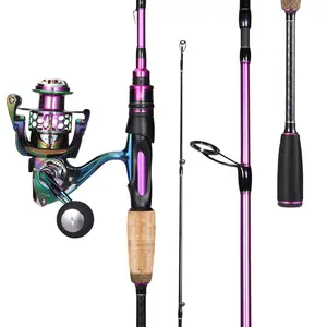 Soumayilang high quality fishing rod and reel combo, stainless steel guide fishing rod with spinning reel combo, suitable for freshwater and saltwater