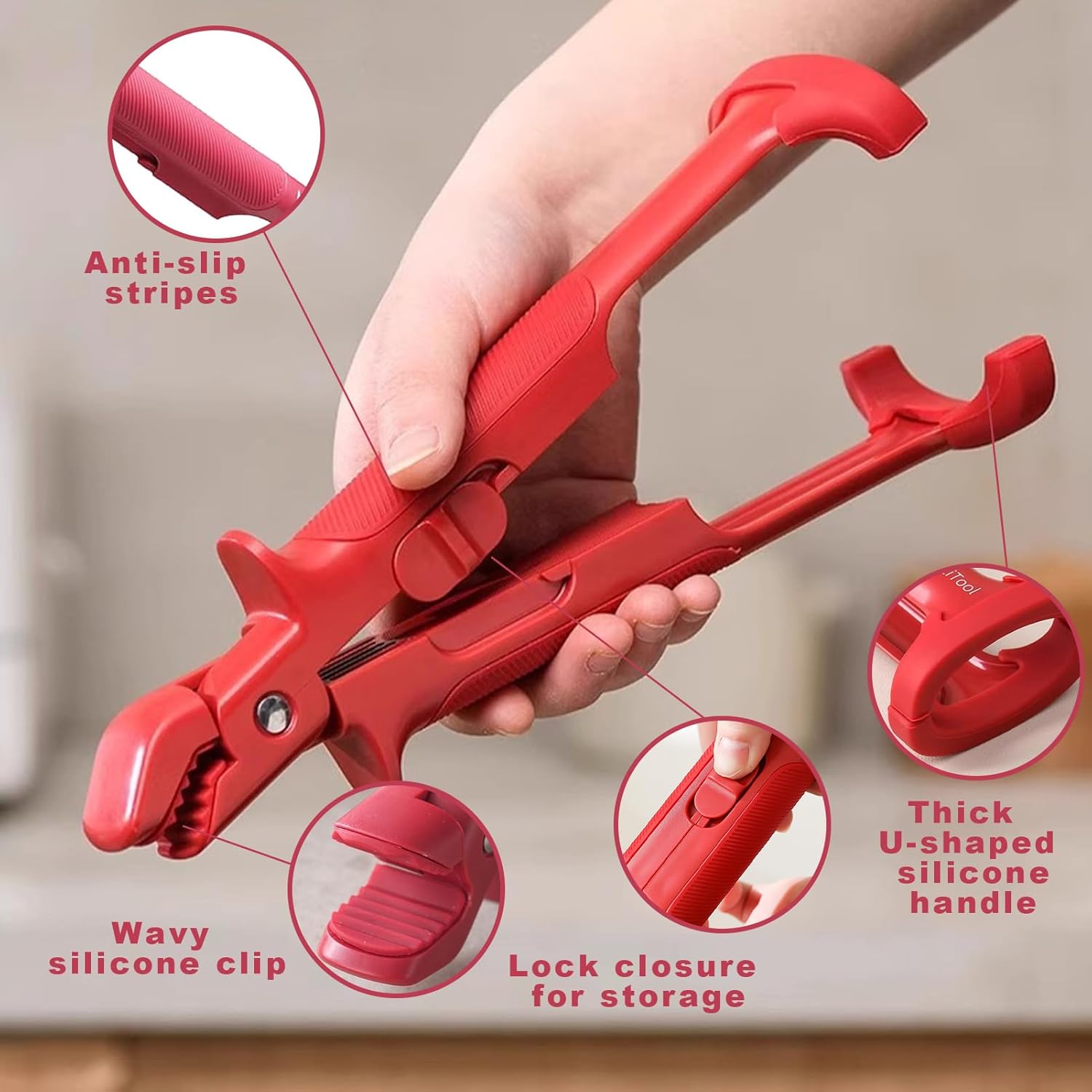 Hot Plate Gripper,2 In 1 Silicone Anti-Scalding Plate Gripper,Anti Scald Bowl Holder Clip,For Hot Dishes Plates, Oven Microwave Cooking Safe