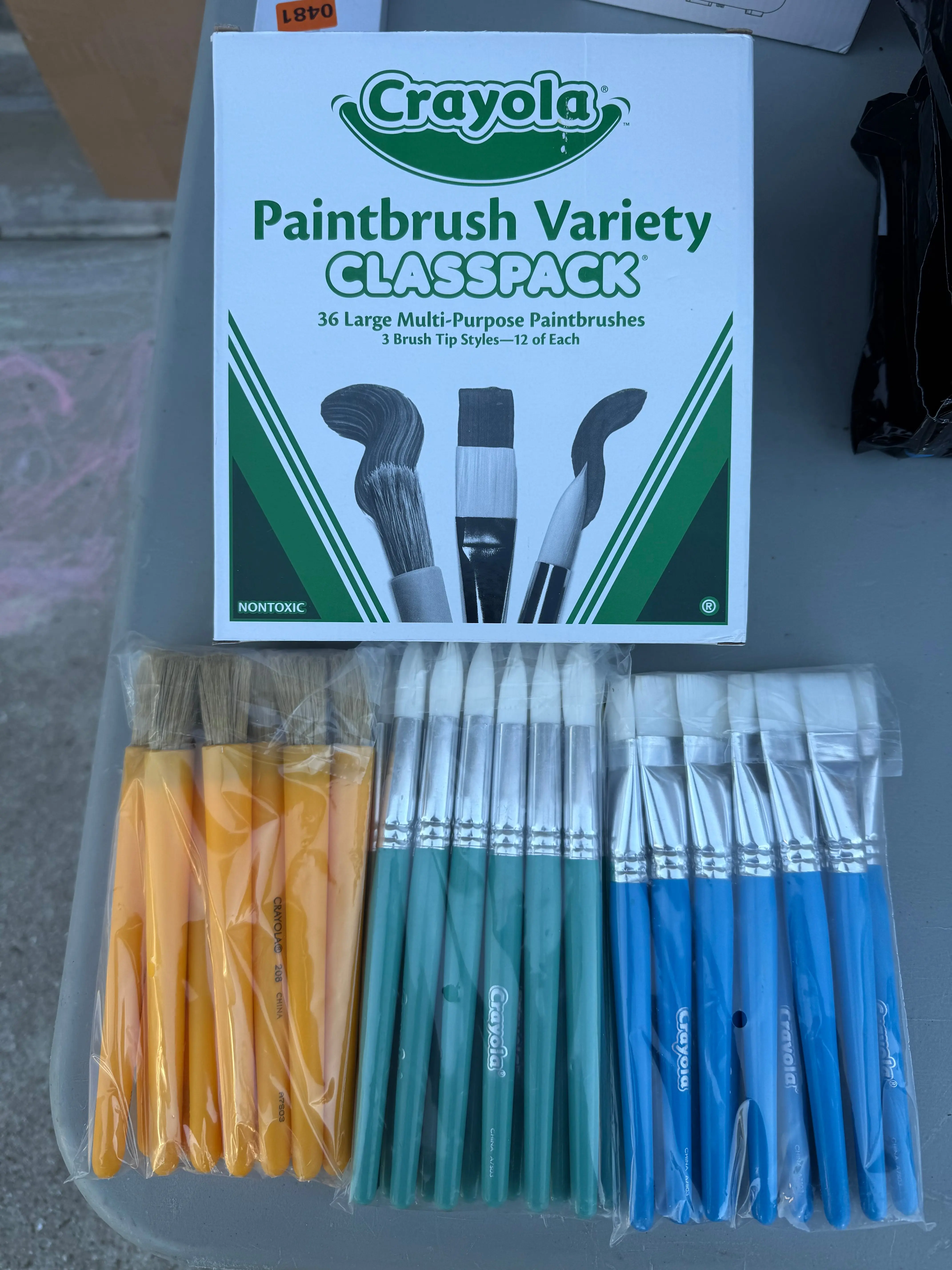 Crayola Paintbrush Variety Classroom Pack