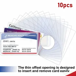 PVC Social Security Card Protector Sleeves, Waterproof Card Holder for Social Security, Medicare, ID, Credit and Business Cards