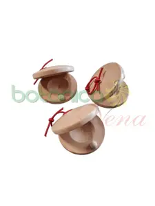 Castañuelas de Madera pequeñas redonda 2" 1 unidad