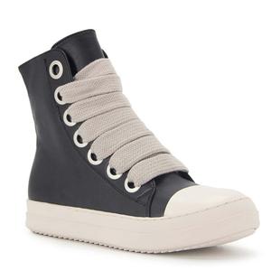Women's high-top sports shoes thick shoelaces PU leather comfortable waterproof platform walking shoelaces zipper Footwear Girl  Outdoorfun