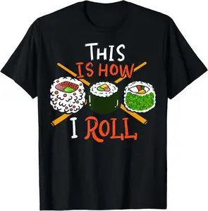100%cotton Sushi T-Shirt T-Shirt Menswear Top