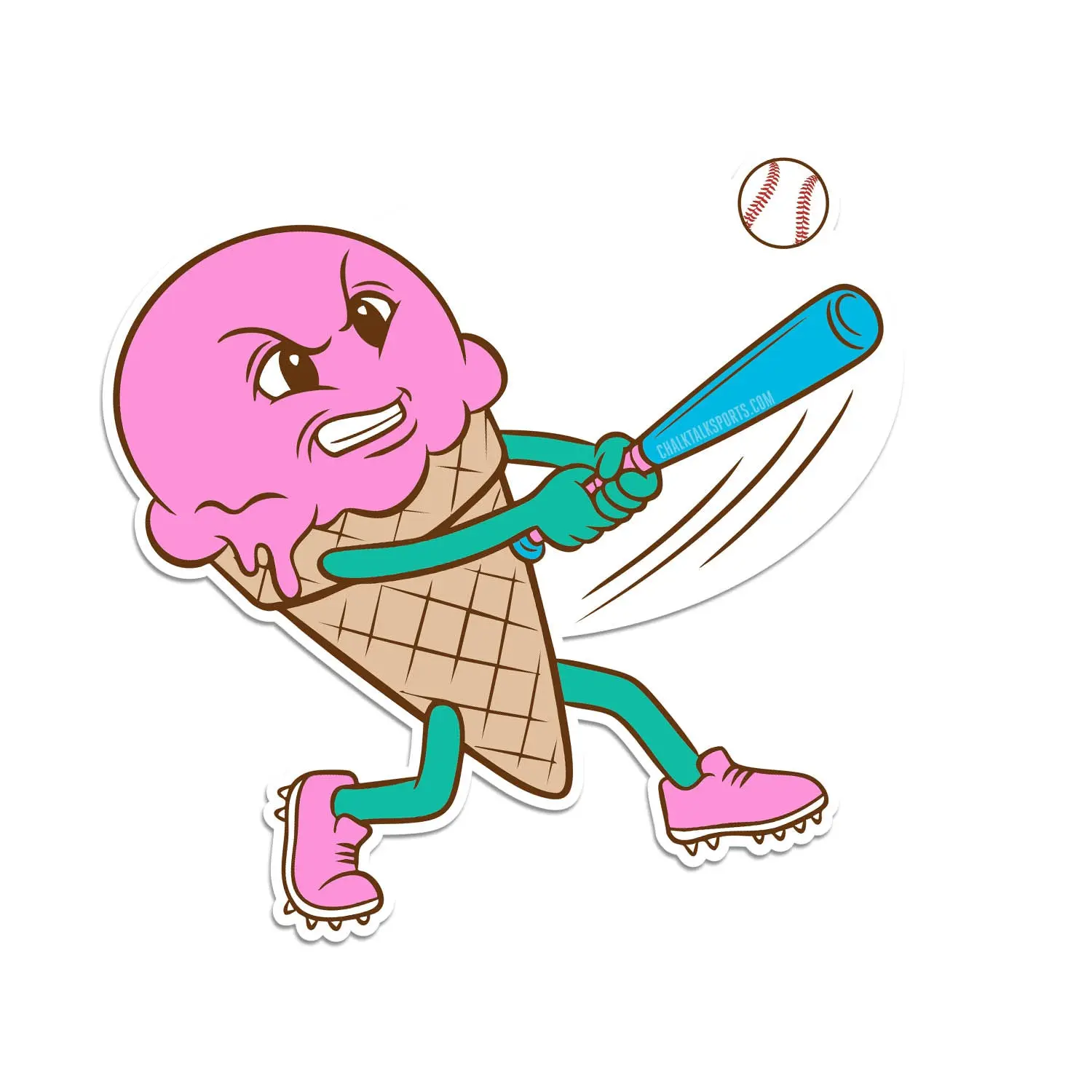 Baseball Sticker - Ice Cream Baseball