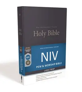 USED-NIV, Pew and Worship Bible, Large Print, Hardcover, Blue by Zondervan (Hardcover)