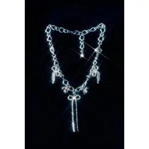 CRYSTAL RIBBON NECKLACE