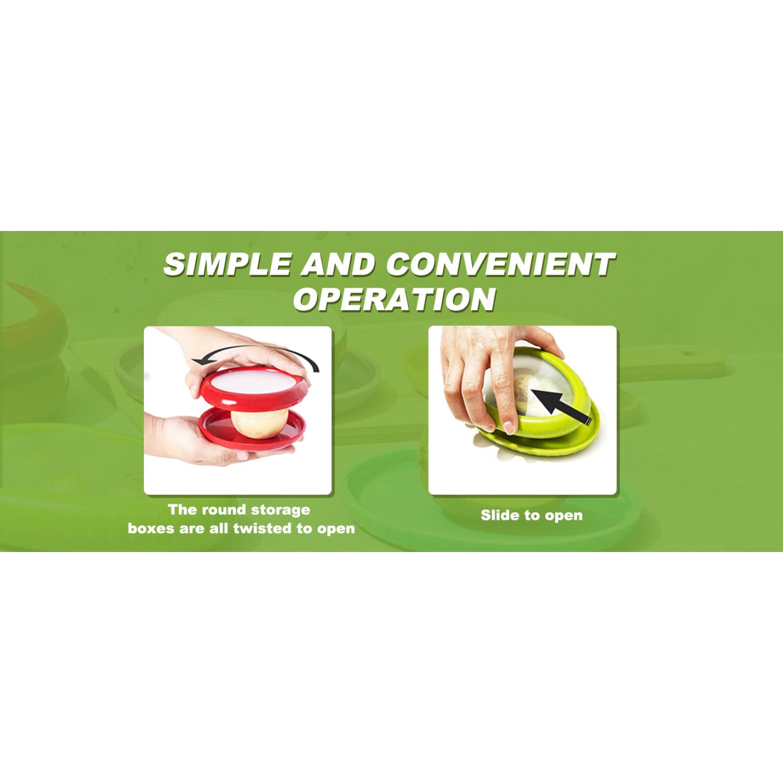 Reusable Fruit and Veggie Savers Set of 4 - Perfect for Avocados Tomatoes Apples Garlic Onions and More - Ideal for Fresh Produce Storage