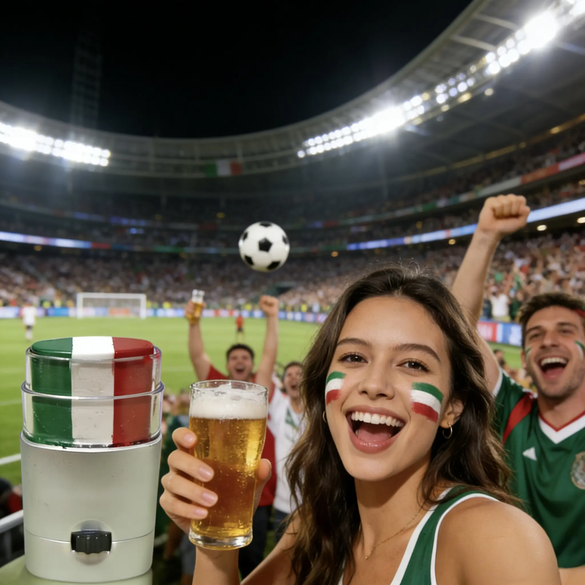 Mexico Flag Face Paint, Face Paint Stick Green, White, Red, Easy to Apply and Washable for Soccer, Football, Baseball, Sport Events and National Events