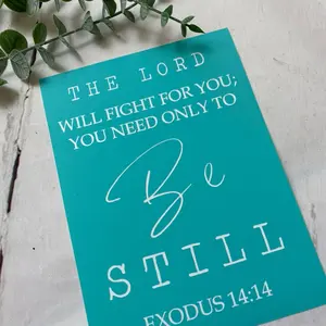 Reusable Stencil Bible Verse Exodus 14:14