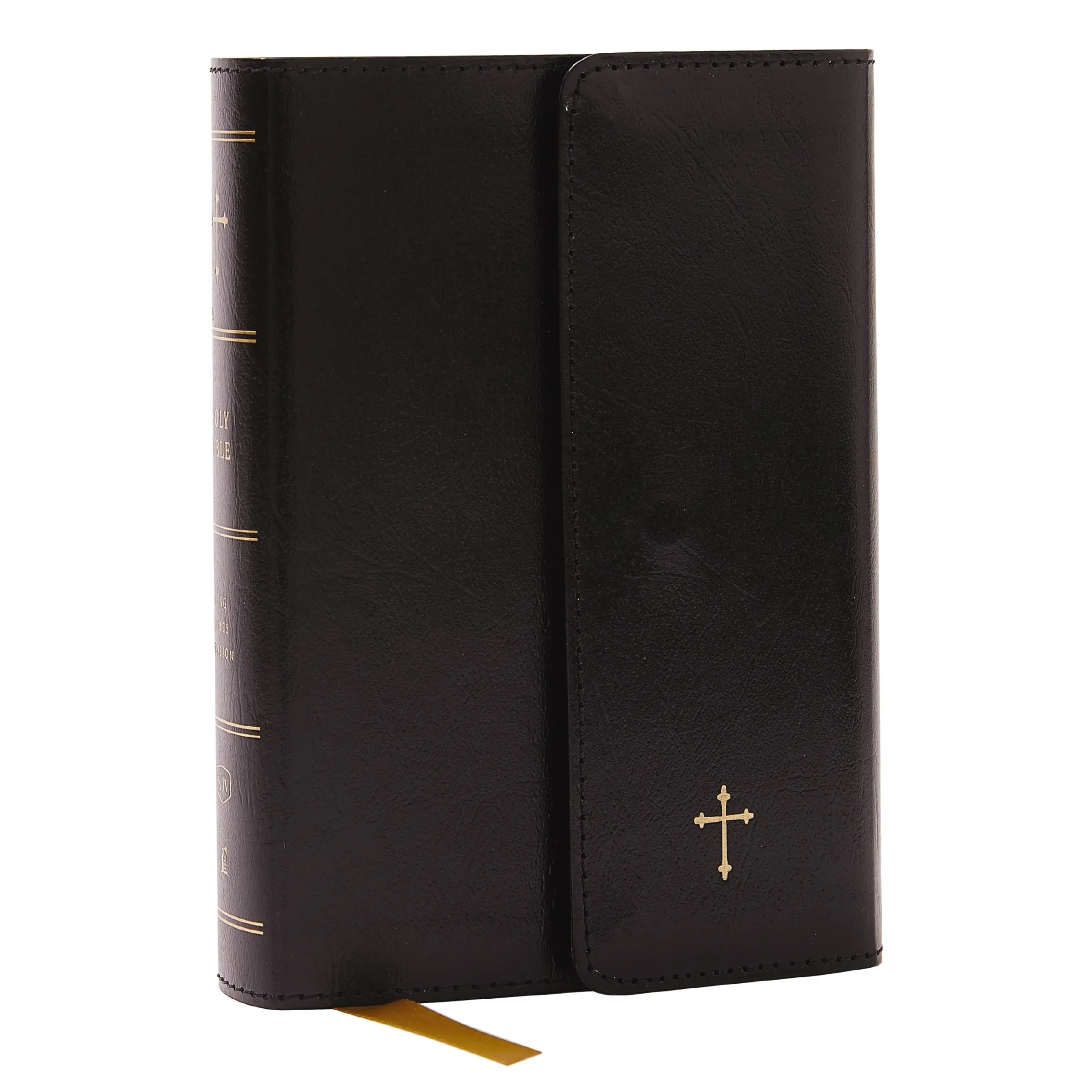 KJV Compact Bible w/ 43,000 Cross References, Black Leatherflex with flap, Red Letter, Comfort Print: Holy Bible, King James Version: Holy Bible, King James Version by Thomas Nelson [Leathersoft Book]